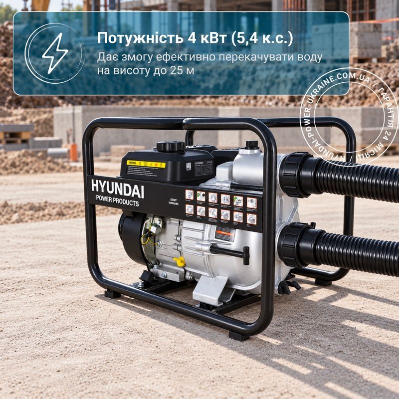 Помпа бензиновая для загрязненной воды GWP57648 Hyundai