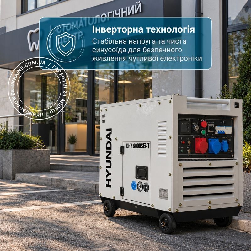 Дизельний інверторний генератор Hyundai DHY 9000SEi-T