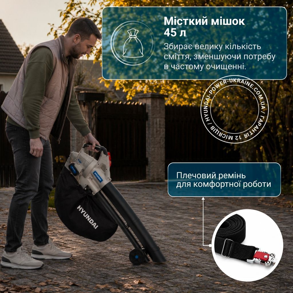 Воздуходувка аккумуляторная Hyundai HYL 4009 без АКБ и ЗП