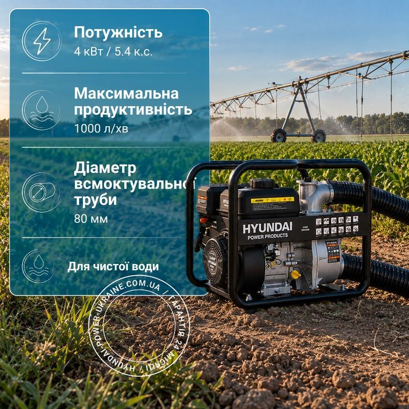 Помпа бензиновая для чистой воды GWP57647 Hyundai