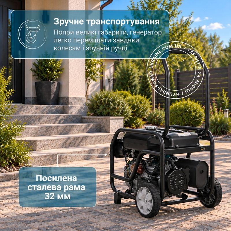 Генератор бензиновый Hyundai HHY 10050FE