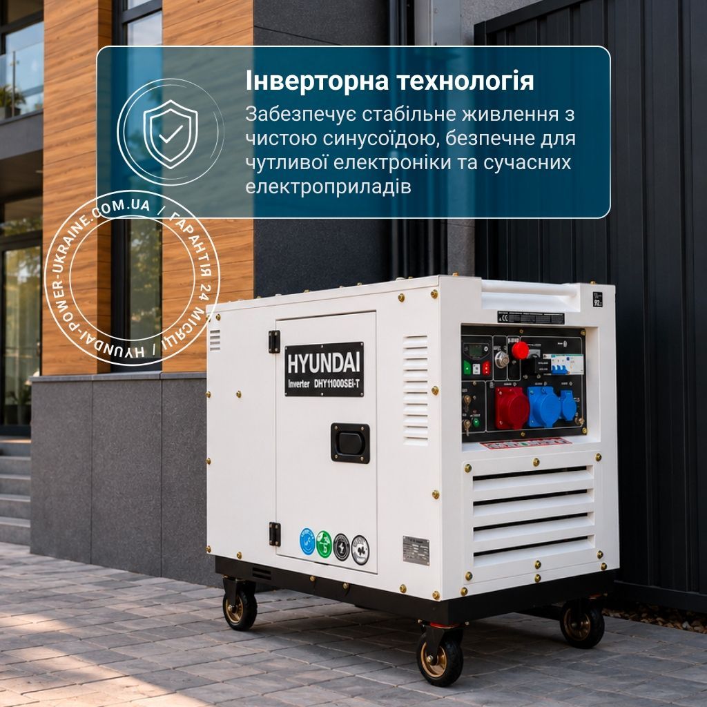 Дизельний інверторний генератор Hyundai DHY 11000SEi-T
