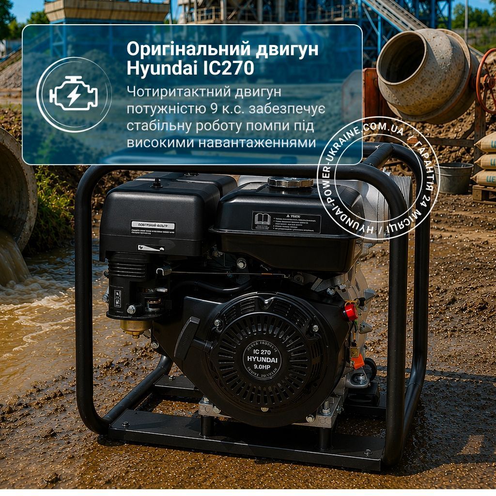 Мотопомпа для сильнозагрязненной воды HYM 80