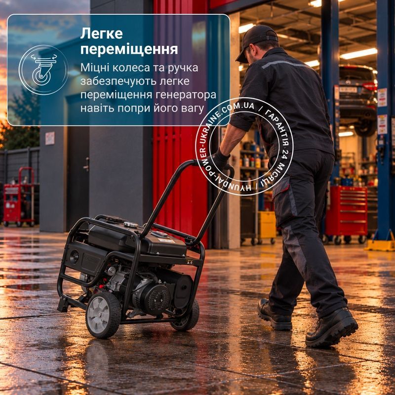 Генератор бензиновий Hyundai HHY 10050FE-3 ATS