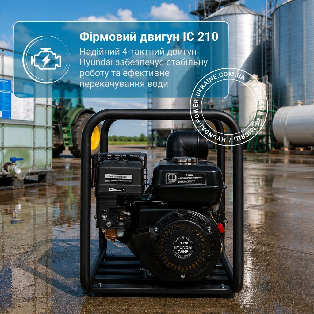 Мотопомпа для агресивних рідин Hyundai HYА 83