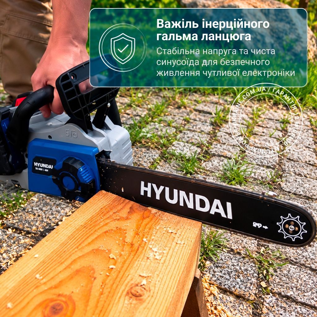 Пила цепная аккумуляторная Hyundai XA 4014 Set