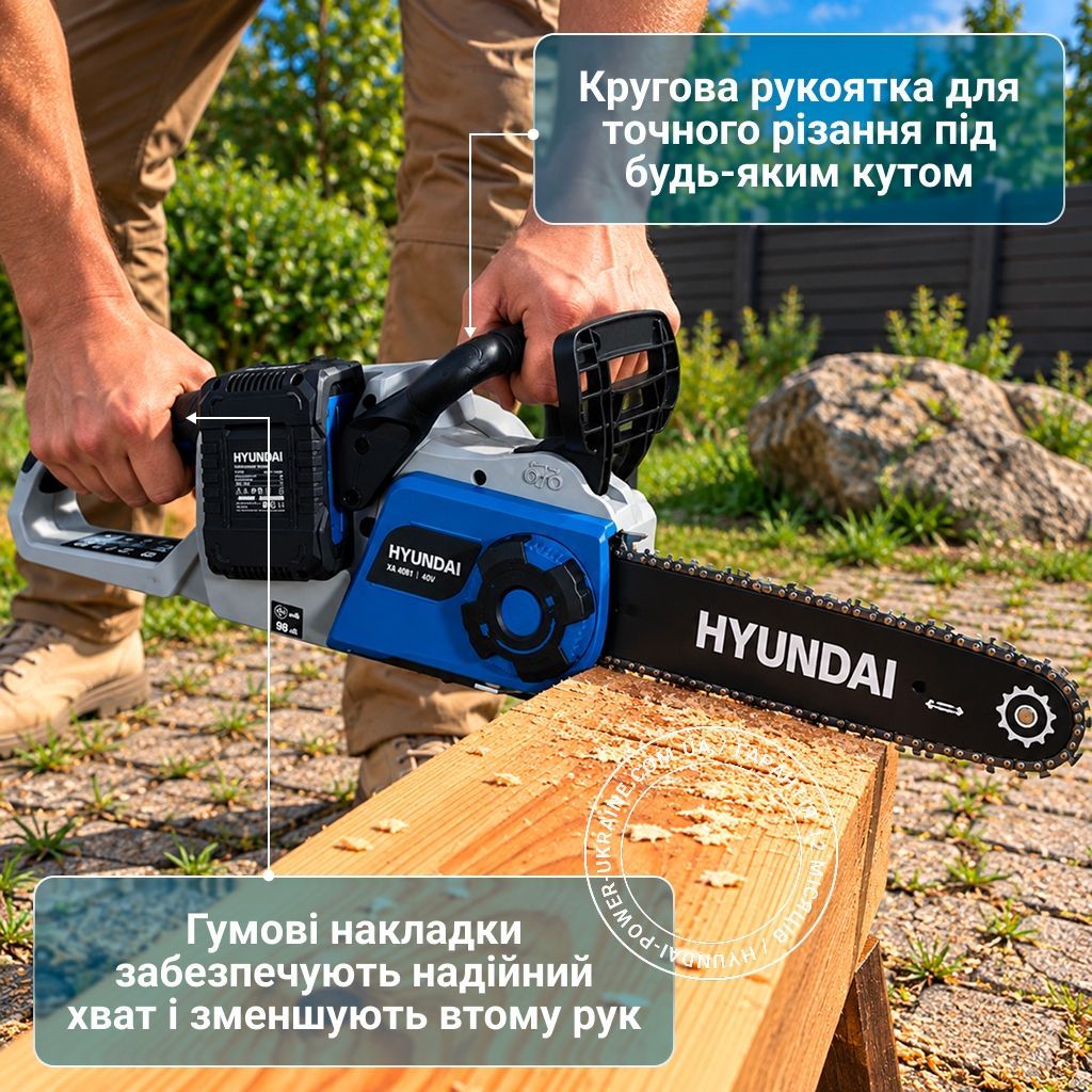 Пила цепная аккумуляторная Hyundai XA 4014 Set